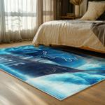 nfl detroit lions football team logo sport carpet area rug home decor bed room dlw192