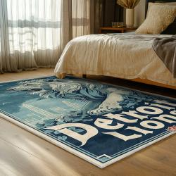 NFL Detroit Lions Football Team Logo Sport Carpet Area Rug Home Decor Gift For Fans DLW194