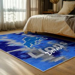 NFL Detroit Lions Football Team Logo Sport Carpet Area Rug Home Decor Gift For Fans DLW198