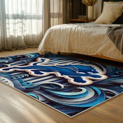 NFL Detroit Lions Football Team Logo Sport Carpet Area Rug Home Decor Gift For Fans DLW206