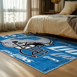 NFL Detroit Lions Football Team Logo Sport Carpet Area Rug Home Decor Gift For Fans DLW221