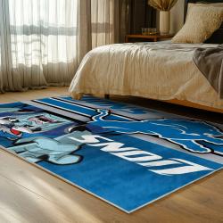 NFL Detroit Lions Football Team Logo Sport Carpet Area Rug Home Decor Gift For Fans DLW225