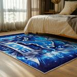 nfl detroit lions football team logo sport carpet area rug home decor bed room dlw228