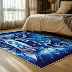 NFL Detroit Lions Football Team Logo Sport Carpet Area Rug Home Decor Gift For Fans DLW228
