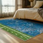 nfl detroit lions football team logo sport carpet area rug home decor bed room dlw38