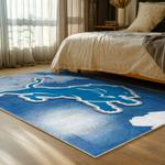 nfl detroit lions football team logo sport carpet area rug home decor bed room dlw41
