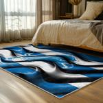 nfl detroit lions football team logo sport carpet area rug home decor bed room dlw46