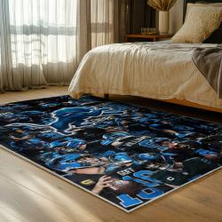 NFL Detroit Lions Football Team Logo Sport Carpet Area Rug Home Decor Gift For Fans DLW52