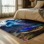 nfl detroit lions football team logo sport carpet area rug home decor bed room dlw77
