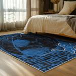 nfl detroit lions football team logo sport carpet area rug home decor bed room dlw81