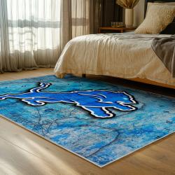 NFL Detroit Lions Football Team Logo Sport Carpet Area Rug Home Decor Gift For Fans DLW82