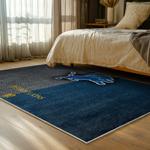 nfl detroit lions football team logo sport carpet area rug home decor bed room dlw84