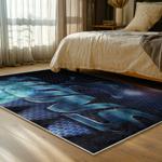 nfl detroit lions football team logo sport carpet area rug home decor bed room dlw87