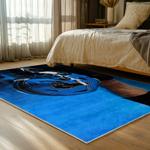 nfl detroit lions football team logo sport carpet area rug home decor bed room dlw94