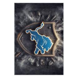 nfl detroit lions football team logo sport carpet area rug home decor gift for fans dlw111