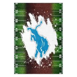 nfl detroit lions football team logo sport carpet area rug home decor gift for fans dlw114