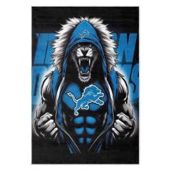 nfl detroit lions football team logo sport carpet area rug home decor gift for fans dlw142