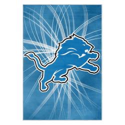 nfl detroit lions football team logo sport carpet area rug home decor gift for fans dlw150