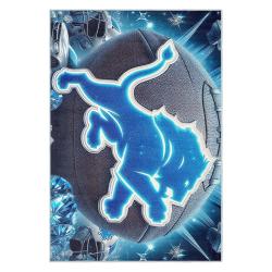 nfl detroit lions football team logo sport carpet area rug home decor gift for fans dlw167