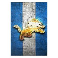 nfl detroit lions football team logo sport carpet area rug home decor gift for fans dlw172