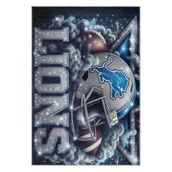 nfl detroit lions football team logo sport carpet area rug home decor gift for fans dlw175