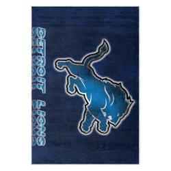 nfl detroit lions football team logo sport carpet area rug home decor gift for fans dlw179