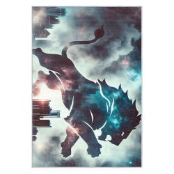 nfl detroit lions football team logo sport carpet area rug home decor gift for fans dlw184