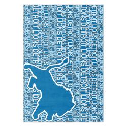 nfl detroit lions football team logo sport carpet area rug home decor gift for fans dlw185