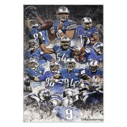 nfl detroit lions football team logo sport carpet area rug home decor gift for fans dlw191