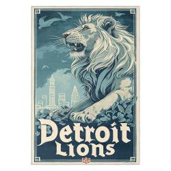 nfl detroit lions football team logo sport carpet area rug home decor gift for fans dlw194