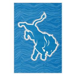 nfl detroit lions football team logo sport carpet area rug home decor gift for fans dlw195