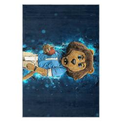 nfl detroit lions football team logo sport carpet area rug home decor gift for fans dlw205