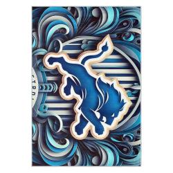 nfl detroit lions football team logo sport carpet area rug home decor gift for fans dlw206