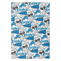 nfl detroit lions football team logo sport carpet area rug home decor gift for fans dlw218