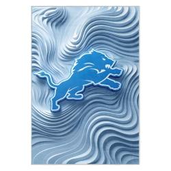 nfl detroit lions football team logo sport carpet area rug home decor gift for fans dlw39