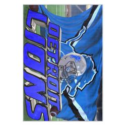 nfl detroit lions football team logo sport carpet area rug home decor gift for fans dlw59