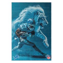 nfl detroit lions football team logo sport carpet area rug home decor gift for fans dlw73
