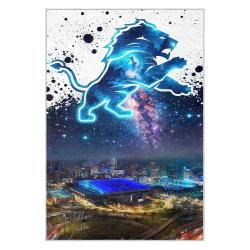 nfl detroit lions football team logo sport carpet area rug home decor gift for fans dlw77