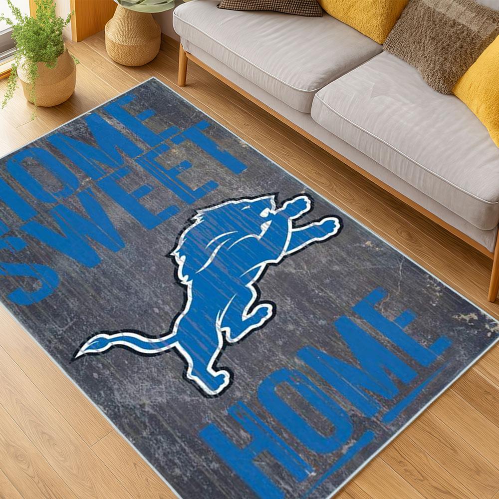 NFL Detroit Lions Football Team Logo Sport Carpet Area Rug Home Decor Gift For Fans DLW123 1 nfl detroit lions football team logo sport carpet area rug home decor living room dlw123