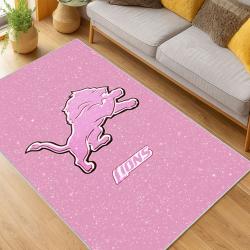 nfl detroit lions football team logo sport carpet area rug home decor living room dlw127