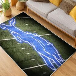 nfl detroit lions football team logo sport carpet area rug home decor living room dlw136
