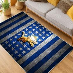 nfl detroit lions football team logo sport carpet area rug home decor living room dlw168