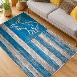 nfl detroit lions football team logo sport carpet area rug home decor living room dlw80