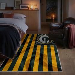 nfl green bay packers area rug non slip football carpet home decor gift idea for fans bedroom gbp101
