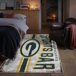 nfl green bay packers area rug non slip football carpet home decor gift idea for fans bedroom gbp102