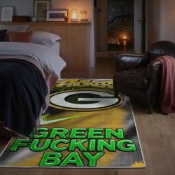 nfl green bay packers area rug non slip football carpet home decor gift idea for fans bedroom gbp105
