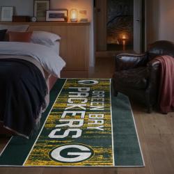nfl green bay packers area rug non slip football carpet home decor gift idea for fans bedroom gbp106
