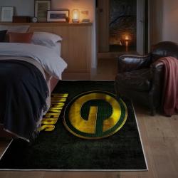 nfl green bay packers area rug non slip football carpet home decor gift idea for fans bedroom gbp107
