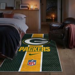 nfl green bay packers area rug non slip football carpet home decor gift idea for fans bedroom gbp112