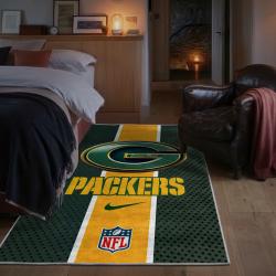 nfl green bay packers area rug non slip football carpet home decor gift idea for fans bedroom gbp113